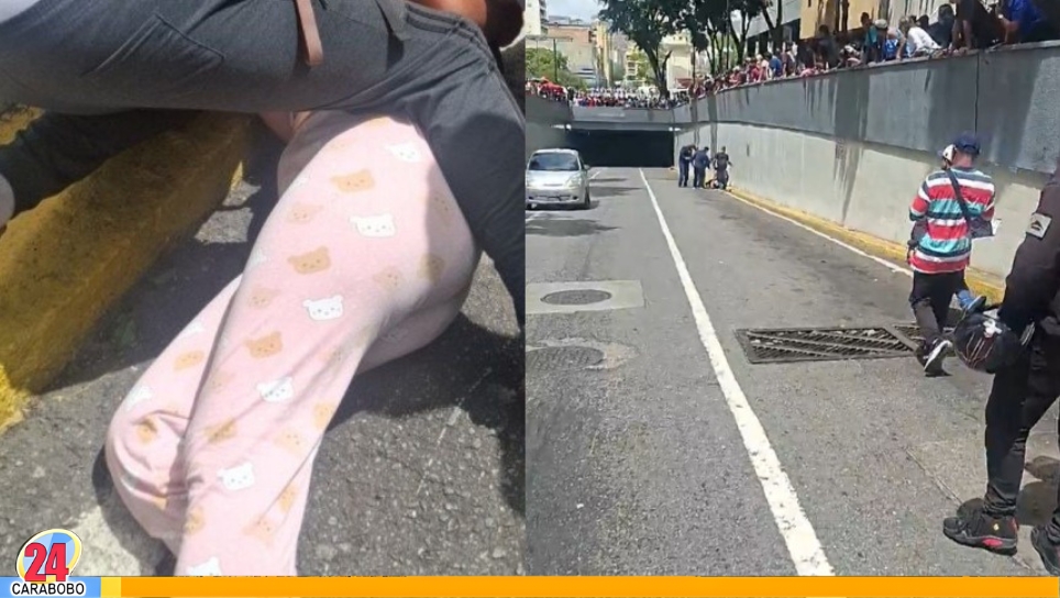 Mujer herida tras réplica en Caracas