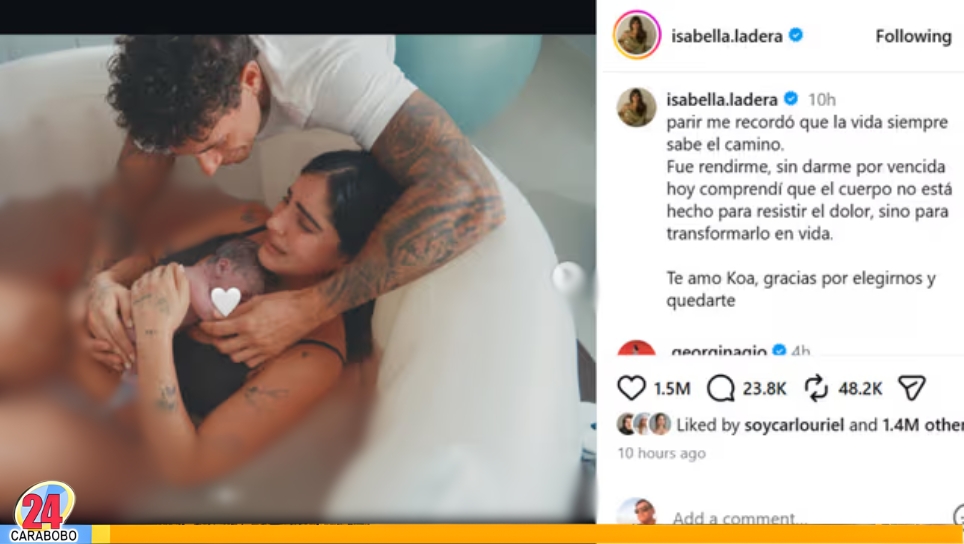 Nació el hijo de Isabella Ladera