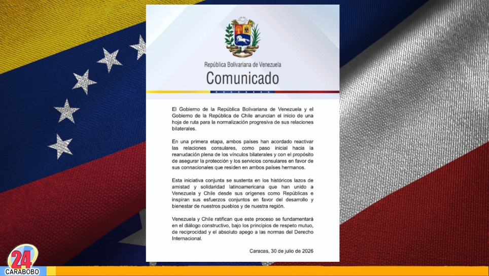 Venezuela y Chile restablecen relaciones