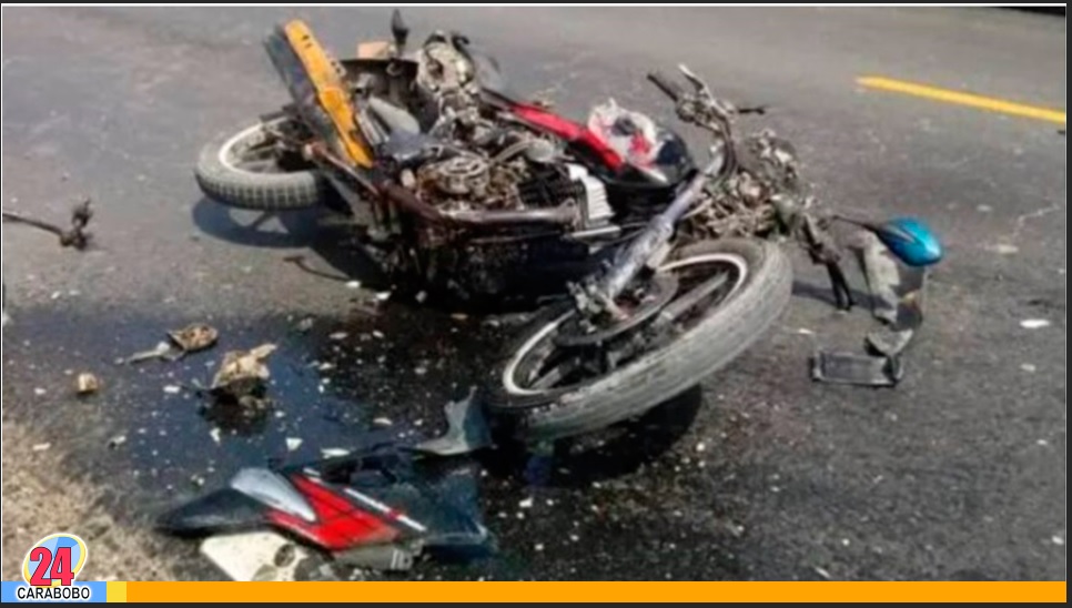 Colisión de motos en Carlos Arvelo