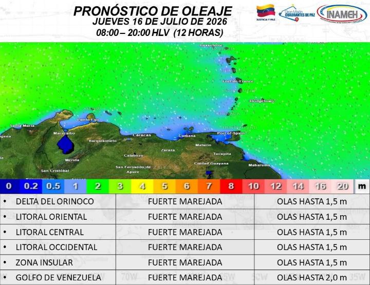 Situación del clima hoy 16 de julio de 2026