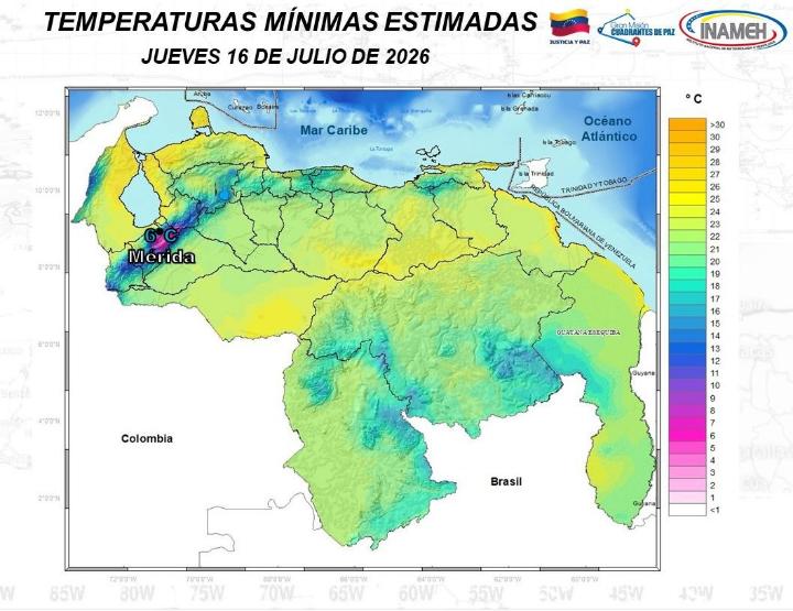 Situación del clima hoy 16 de julio de 2026