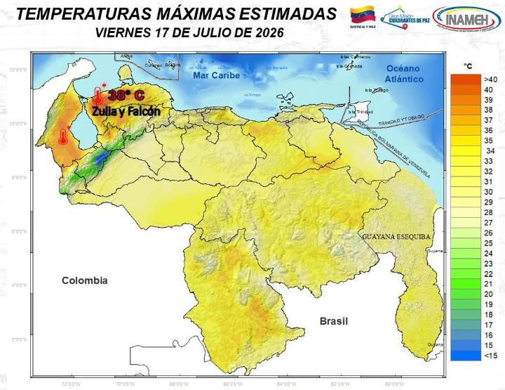 Estado del tiempo hoy 17 de julio de 2026