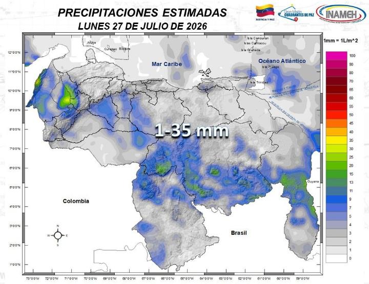 Clima hoy 27 de julio 2026