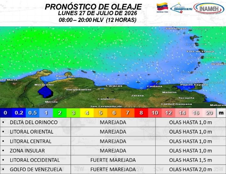 Clima hoy 27 de julio 2026
