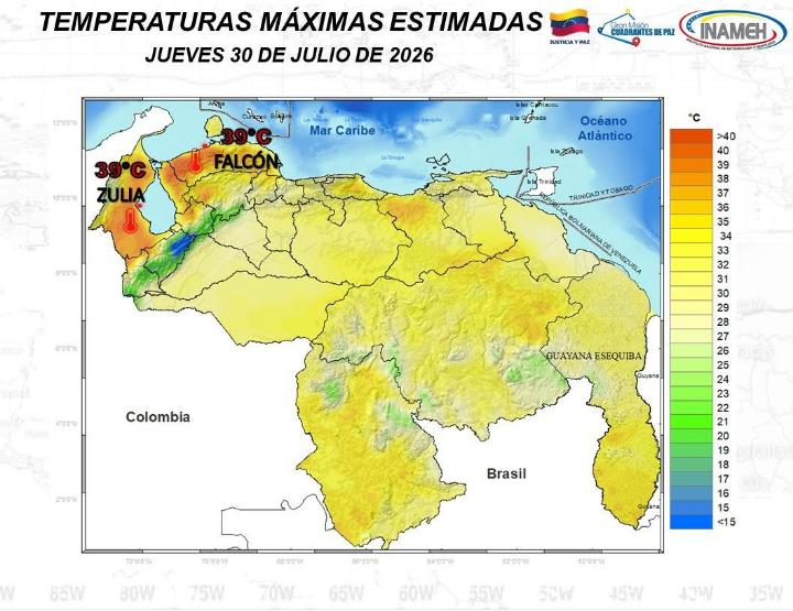 Estado del tiempo hoy 30 de julio de 2026