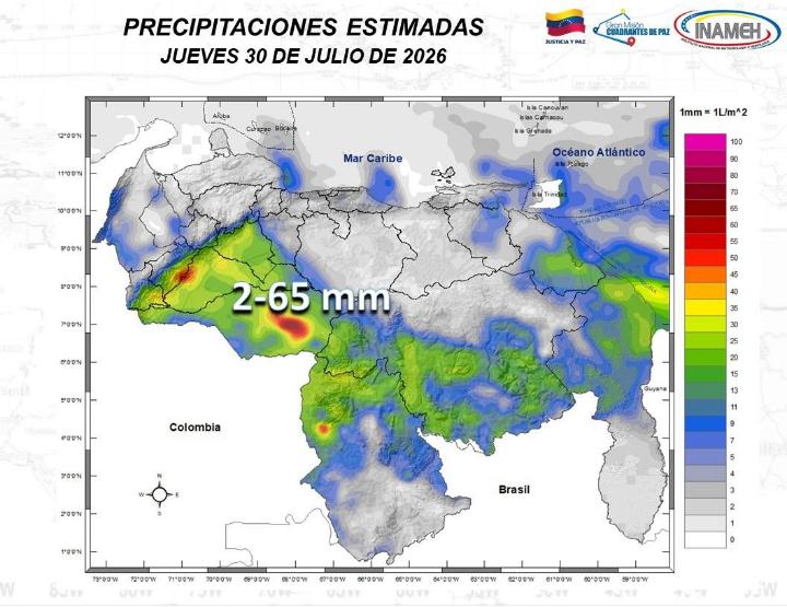 Estado del tiempo hoy 30 de julio de 2026