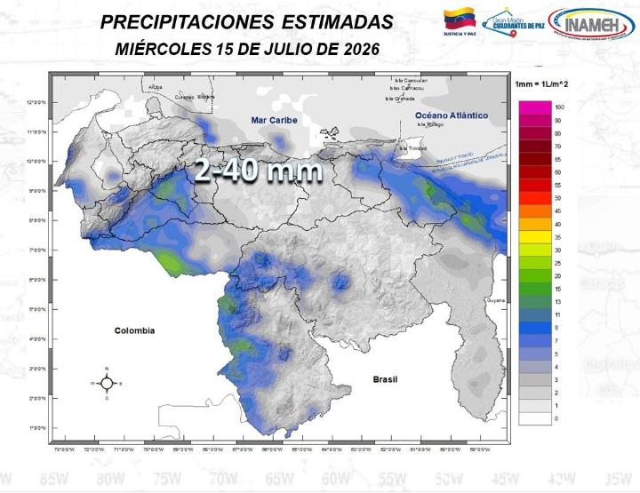 Estado del tiempo hoy 15 de julio de 2026