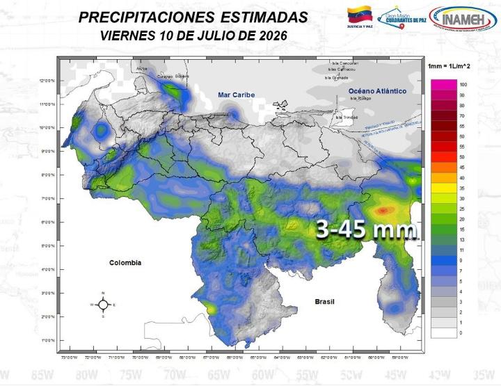 Clima hoy 10 de julio de 2026