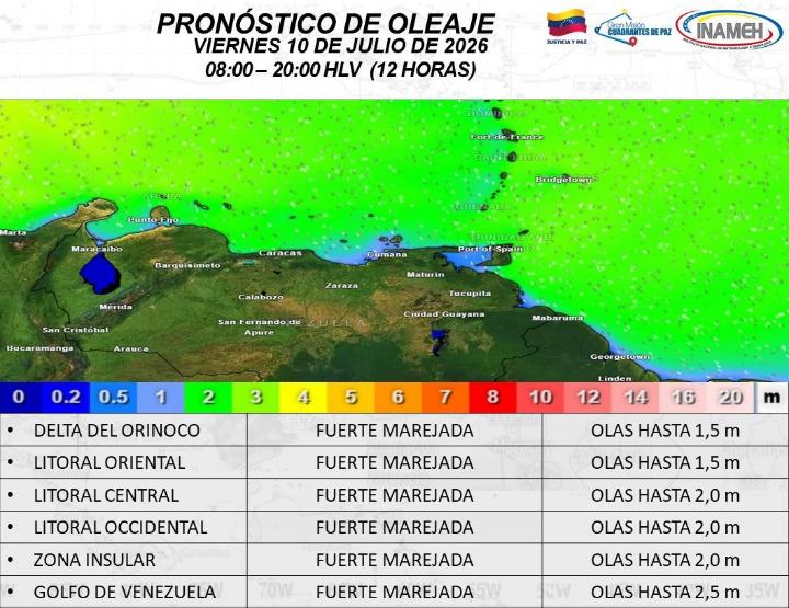 Clima hoy 10 de julio de 2026