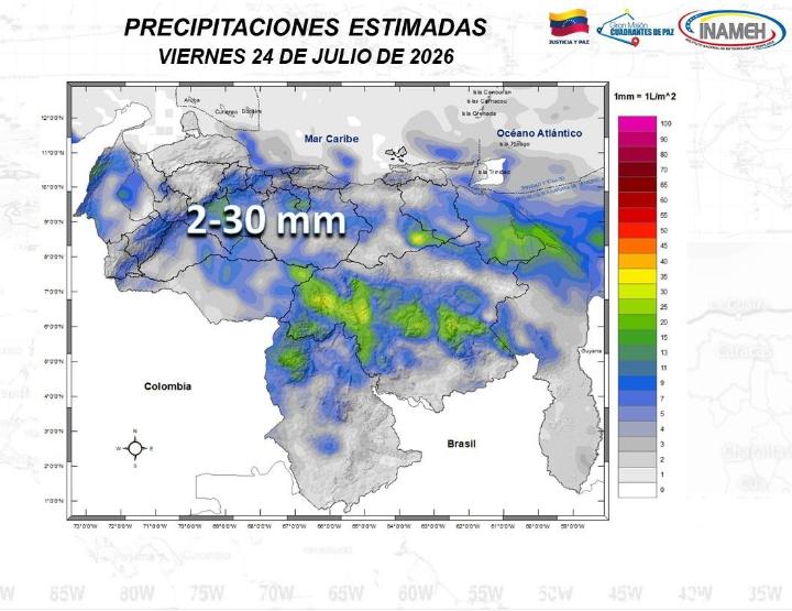 clima hoy 24 de julio de 2026