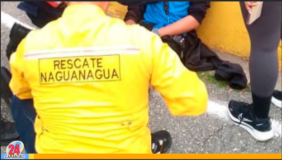 Choque de moto y una camioneta en Naguanagua