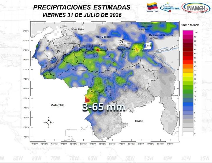 Estado del tiempo hoy 31 de julio de 2026