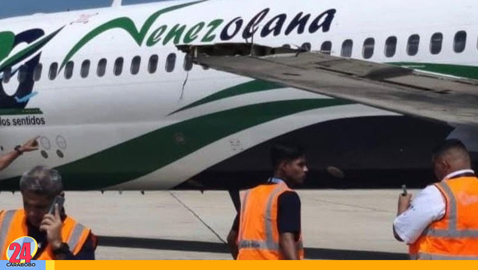 Avión con daños en el estado Aragua