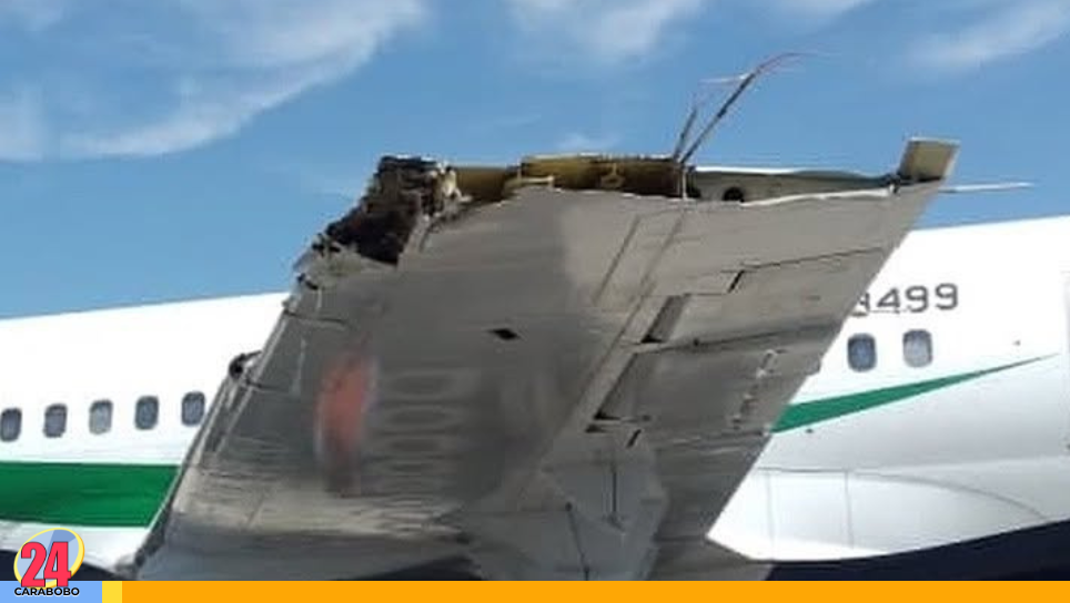 Avión con daños en el estado Aragua