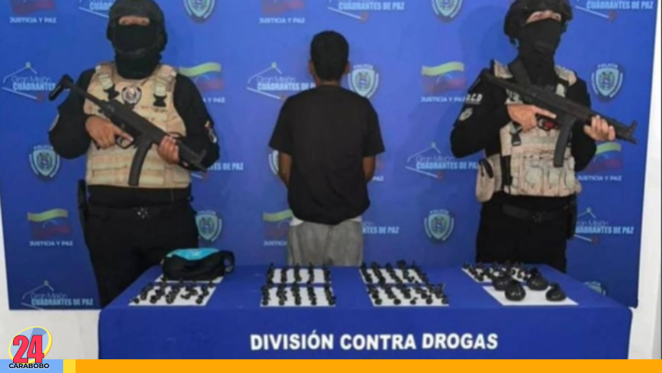 Capturan sujeto con droga en Maracay
