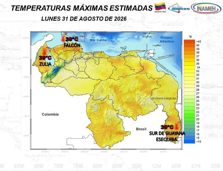 Clima hoy 31 de agosto en Venezuela