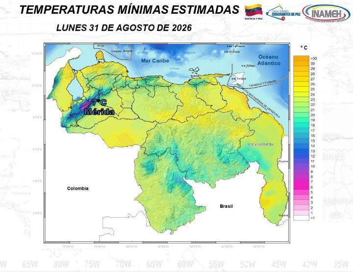 Clima hoy 31 de agosto en Venezuela