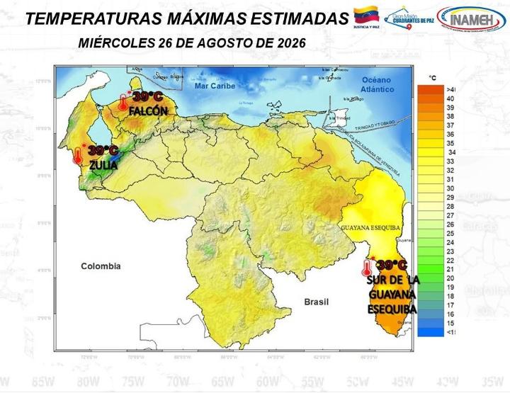 Estado del tiempo hoy 26 de agosto de 2026