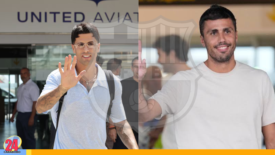 Rodri y João Cancelo en Barcelona