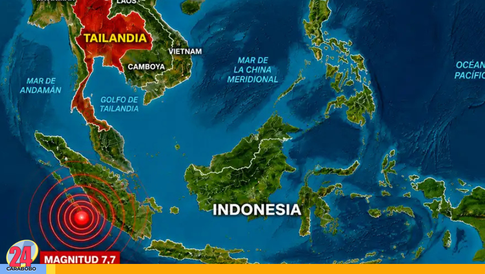 Sismo de 7.7 en la costa de Indonesia