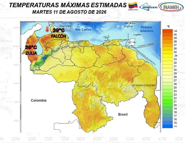 Situación del tiempo hoy 11 de agosto de 2026