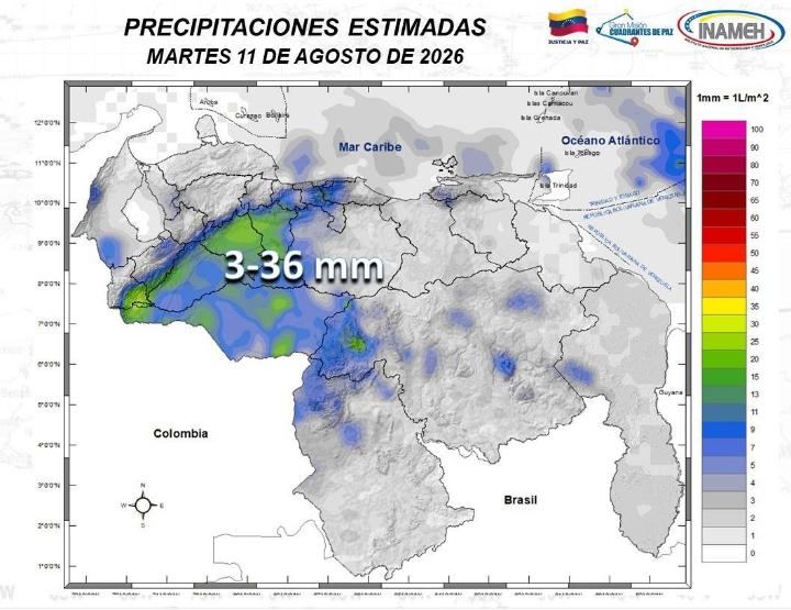 Situación del tiempo hoy 11 de agosto de 2026