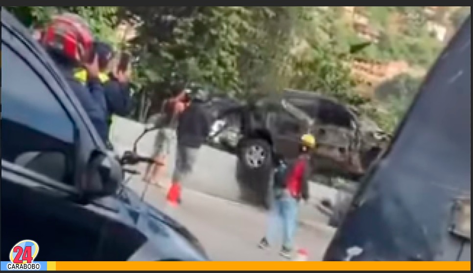 accidente de tránsito en la Autopista Gran Cacique Guacaipuro