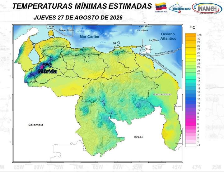 Clima hoy 27 de agosto de 2026