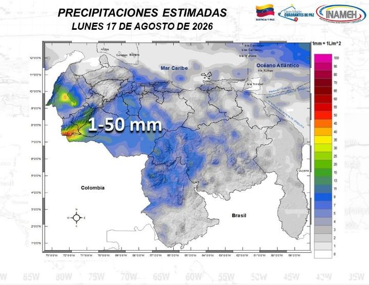 Estado del tiempo hoy 17 de agosto de 2026