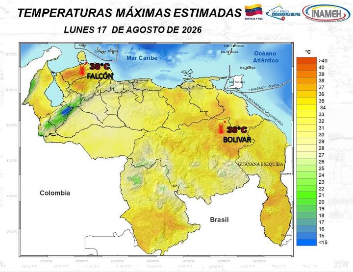 Estado del tiempo hoy 17 de agosto de 2026
