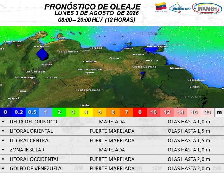 Estado del clima hoy 3 de agosto de 2026