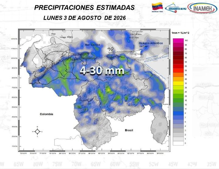 Estado del clima hoy 3 de agosto de 2026