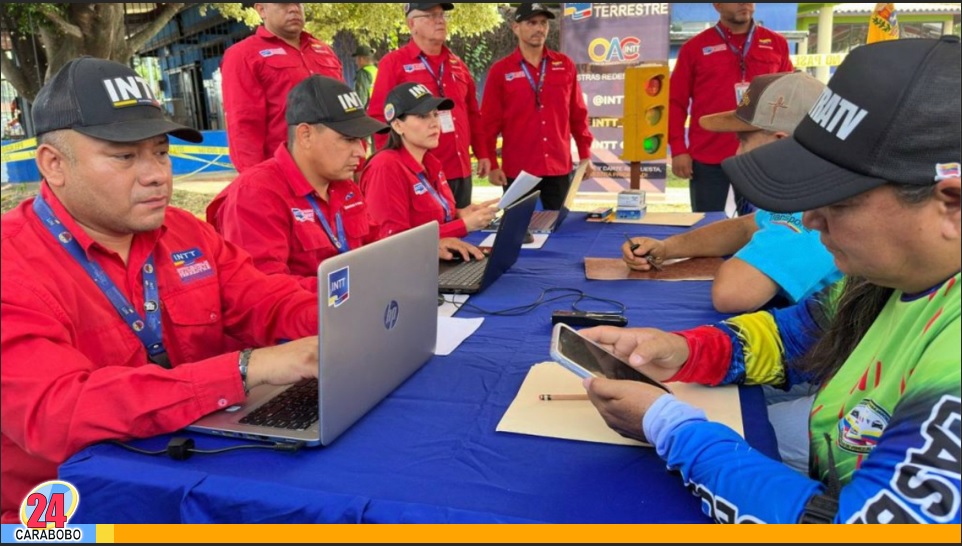 Operativo del INTT hoy en Carabobo
