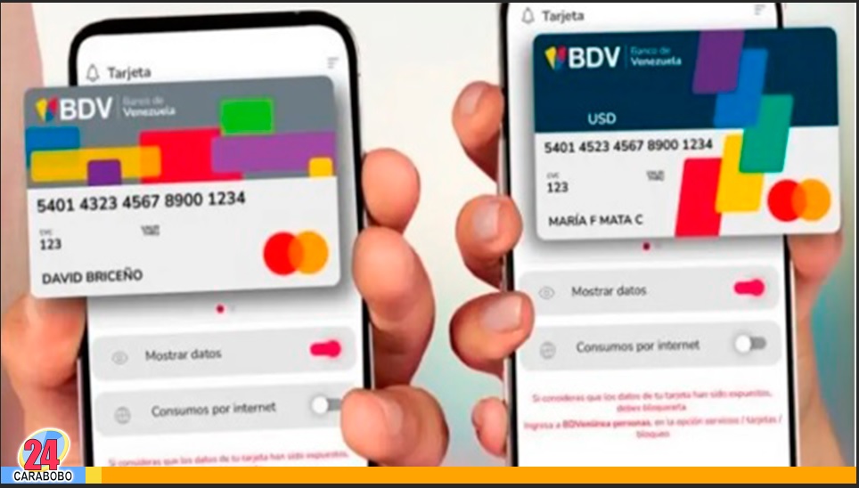 Aumento en la tarjeta de crédito del Banco de Venezuela