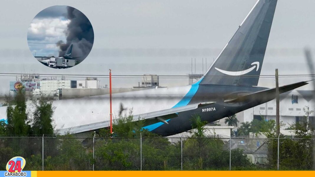 Avión de carga de Amazon se estrella
