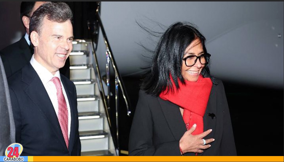 Delcy Rodríguez llegó a Nueva York