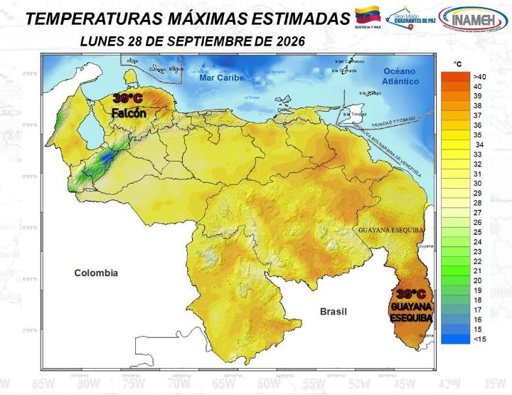 Estado del tiempo hoy 28 de septiembre de 2026