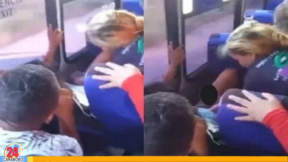 Mujer dio a luz en un autobús