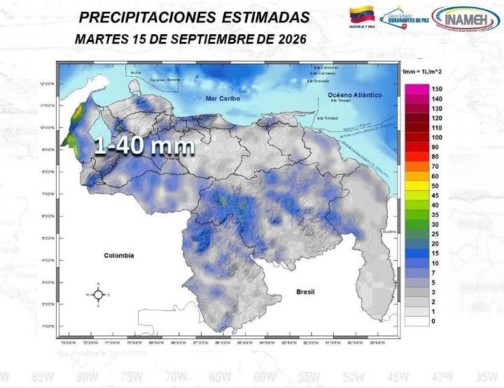 Situación del tiempo hoy 15 de septiembre de 2026
