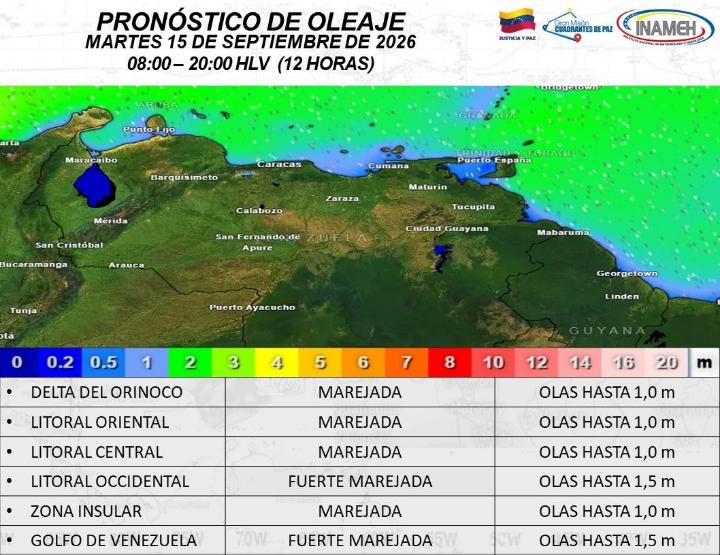 Situación del tiempo hoy 15 de septiembre de 2026