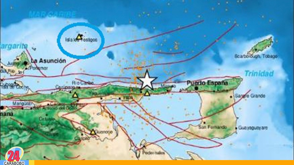 sismos reportados por Funvisis en Venezuela