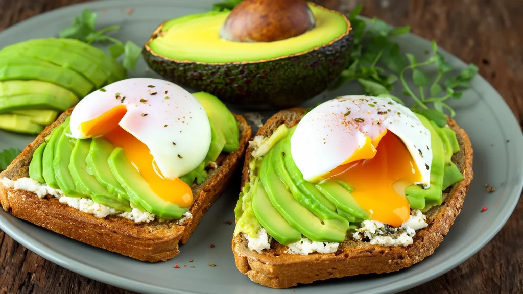 Tostadas de aguacate huevo desayuno