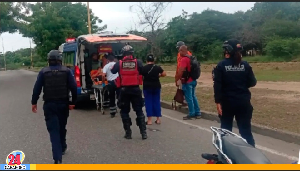Accidente de moto y vehículo en Puerto Cabello