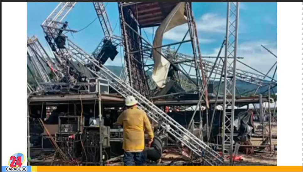 Caída de una estructura en San Cristóbal