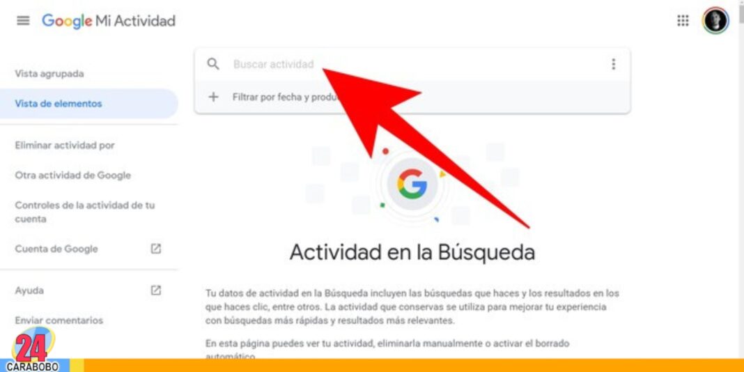 limpiar búsquedas de Google