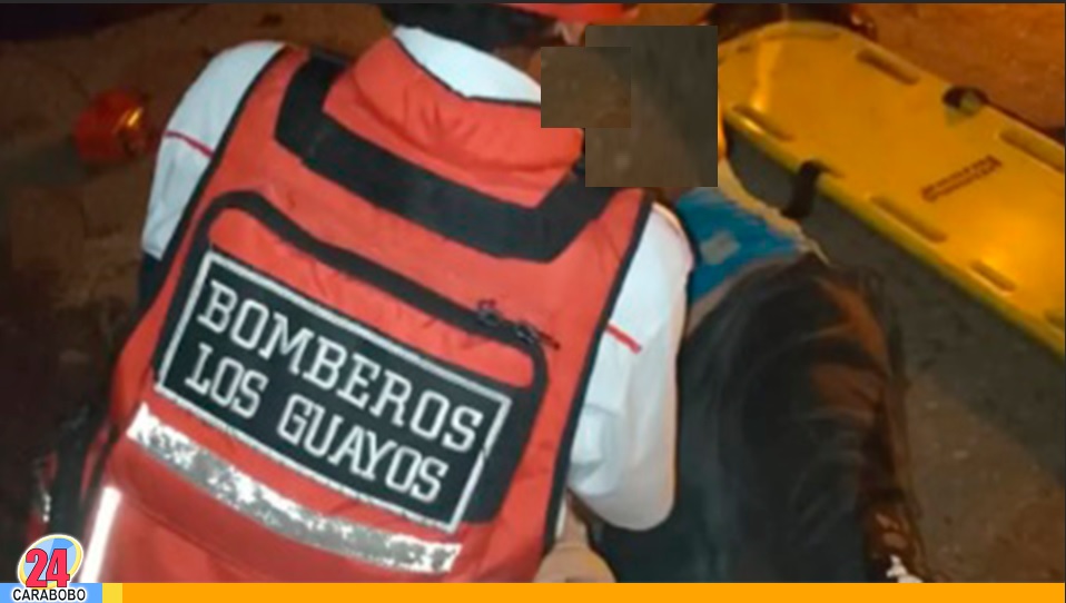 Choque de moto y un caballo en Los Guayos