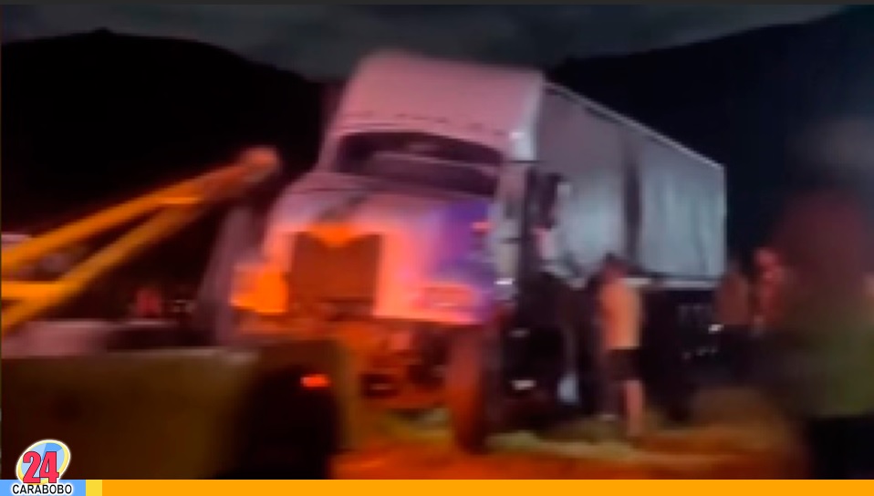 Volcamiento de una gandola en la Variante