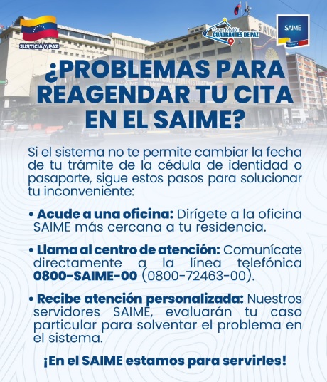 Reagendar la fecha de tu cita de cédula o pasaporte