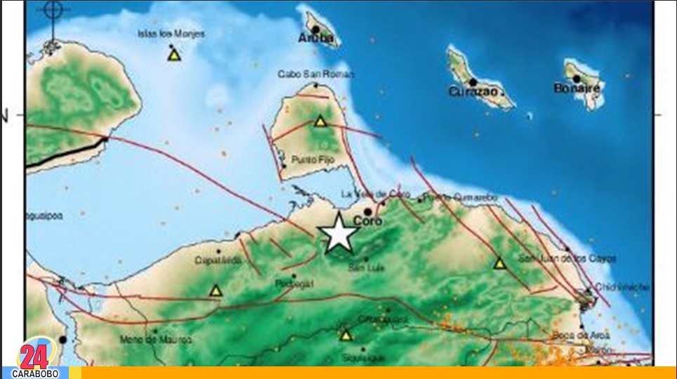 Sismo en Coro de magnitud 3